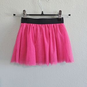 Epic Threads Glitter Pink Black Mini Tulle Skirt Girl Size 5